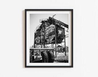 Western Ranch Wall Art: Arlington Cattle Co Arizona Photography, Black and White Farmhouse Decor, Rural Americana Art (Digital Download)