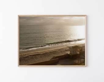 Lifeguard Tower 36 Wall Art: California Beach Photography, Coastal Sunset Decor, Pacific Ocean Print (Digital Download)