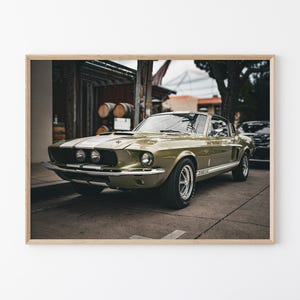 Poster con stampa Ford Mustang Shelby GT500 del 1967 / Arte murale / Fotografia di auto - Italia