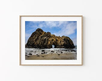 Keyhole Arch Wall Art: Big Sur California Photography, Coastal Ocean Landscape, Pacific Coast Decor (Digital Download)