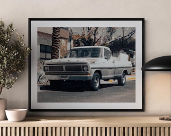 Vintage Ford Truck Photo Print: Rustic Americana Garage Wall Art