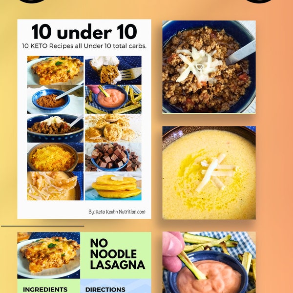 Keto Recipe Collection: 10 Easy Low-Carb Recipes Under 10g Carbs Each - Digital Cookbook