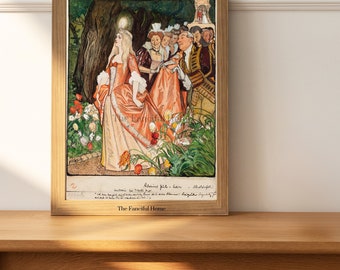 Antikes Märchen Kunstwerk Illustration, Vintage Märchen, Mädchen Schlafzimmer Kunst,Märchen Illustration, Vintage Illustration, Märchen Kunst