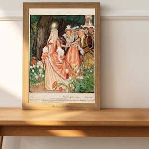 Antique Fairy Tale Artwork Illustration, Vintage Fairy Tale, Girls Bedroom Art,Fairy Tale Illustration, Vintage Illustration, Fairy Tale Art