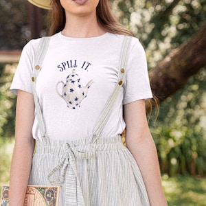 Emma Bridgewater Inspired Shirt, Spill the Tea Shirt, Teapot Shirt, Best Friends Shirt, Cottagecore Shirt, Emma Bridgewater Inspired Teapot