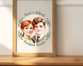 Anne of Green Gables Art, Anne und Gilbert Art, Anne of Green Gables Dekor, Anne of Green Gables Party, Anne of Green Gables Geburtstag, Digital
