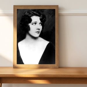 Silent Film Portrait Photograph, Antique Vintage Photograph, 1930s Hollywood vintage photograph, Black & White Photograph, Silent Film Star