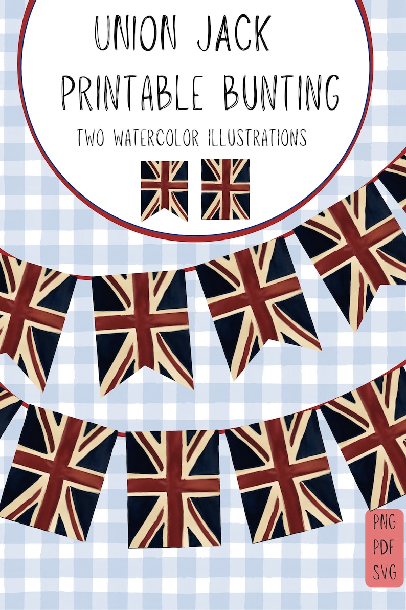 Union Jack Bunting Banner Printable, Coronation Party Bunting Banner ...