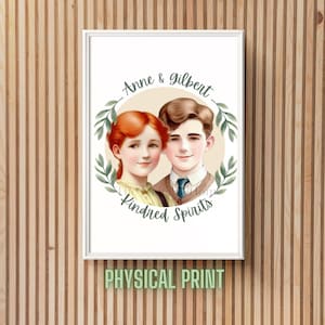 Anne of Green Gables Art, Anne and Gilbert, Anne with an E art, Anne of Green Gables Print, Kindred Spirit Art,  Cottagecore Art Print