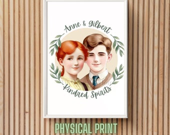 Anne of Green Gables Art, Anne and Gilbert, Anne with an E art, Anne of Green Gables Print, Kindred Spirit Art,  Cottagecore Art Print