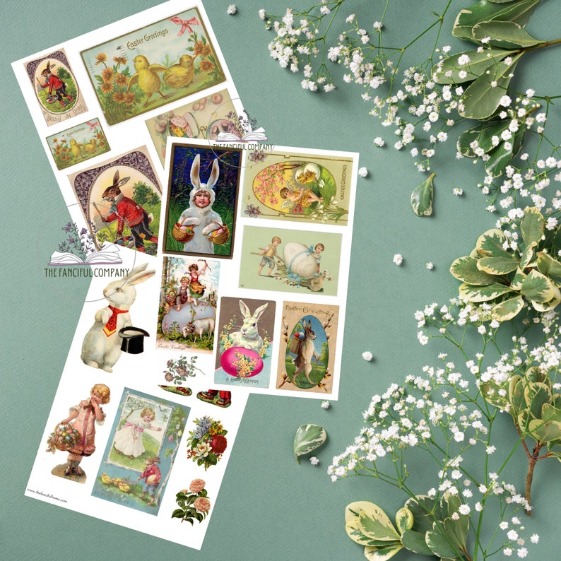 Vintage Easter Ephemera Kit Vol 2. Over 100 DIFFERENT Historic Easter Images & Postcards for Collage, Junk Journals, Scrapbooking, etc image 5