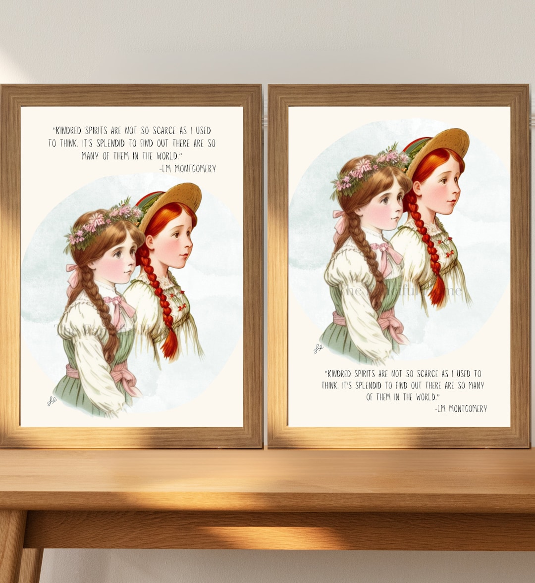 Anne and Diana Kindred Spirits (with Quote), Anne of Green