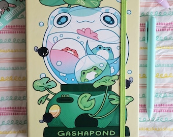 GashaPOND : carnet à pois avec bordures imprimées