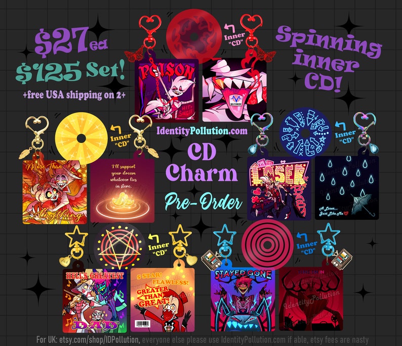 Hazbin Hits: CD Charms Pre-Order image 1