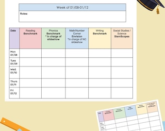 Classroom Planning Template