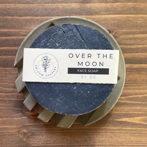 Over the Moon, Face Soap, Activated Charcoal Face Cleanser,  Homemade Soap Bar, All Natural Soap, Face Soap Bar