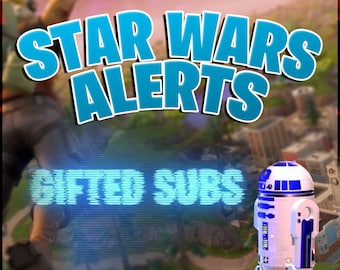 Alertas animadas de Twitch de R2D2 STAR WARS: R2D2/alertas de transmisión, superposición de contracción, alertas de superposición de transmisión, alertas de transmisión animadas