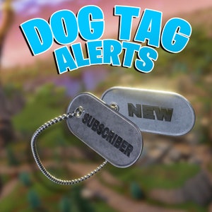 Animated DOG TAG Twitch Alerts - dog tag | stream alerts, twitch overlay, stream overlay alerts, animated stream alerts