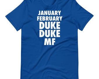 Camiseta Duke MF de enero y febrero, de algodón suave y ligero.