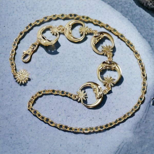 Star Chain Belt Gold Etsy