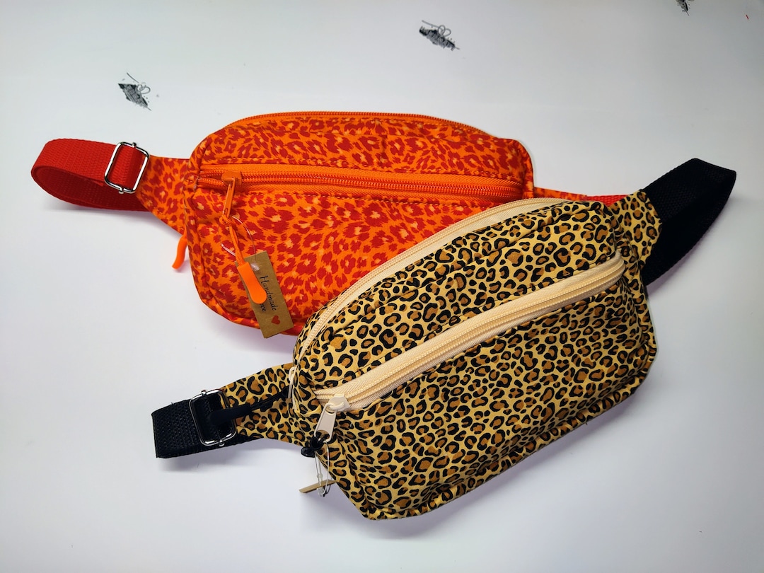 Showman Hip Pack (Fanny Pack) Bag with Sunflower and cheetah print design