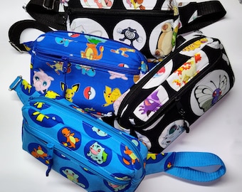 Pokemon Fanny Pack, Adjustable Crossbody Bag