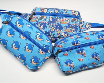 Sonic the Hedgehog Print Fannypack, Kids Crossbody Bag