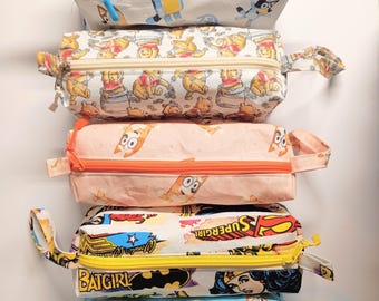 Handmade Minnie Mouse, Bluey, Bingo and other characters Pencil Pouch, Travel Toiletry Bag