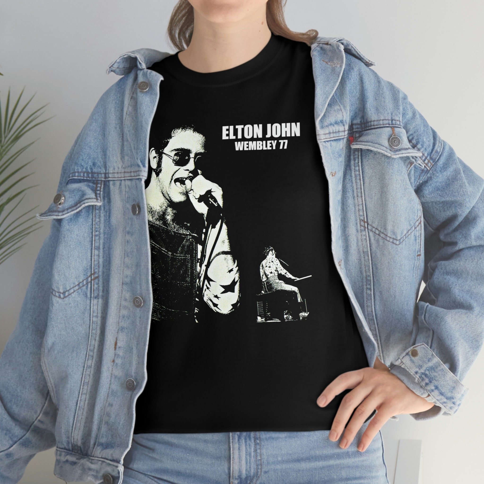 Elton John Wembley 77 Band Poster Album Cover T Shirt All Etsy