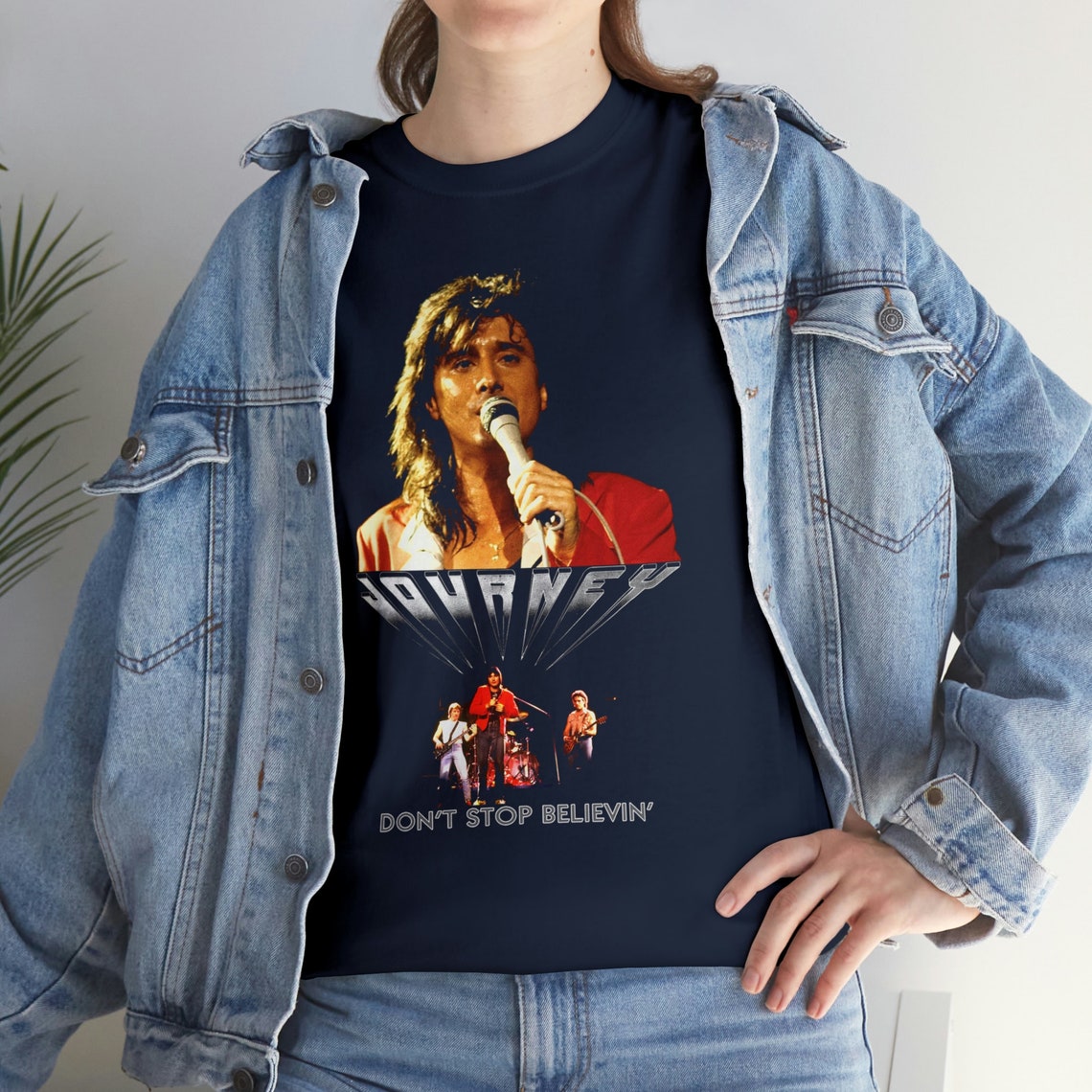 Journey dont stop believing band poster album cover t shirt etsy