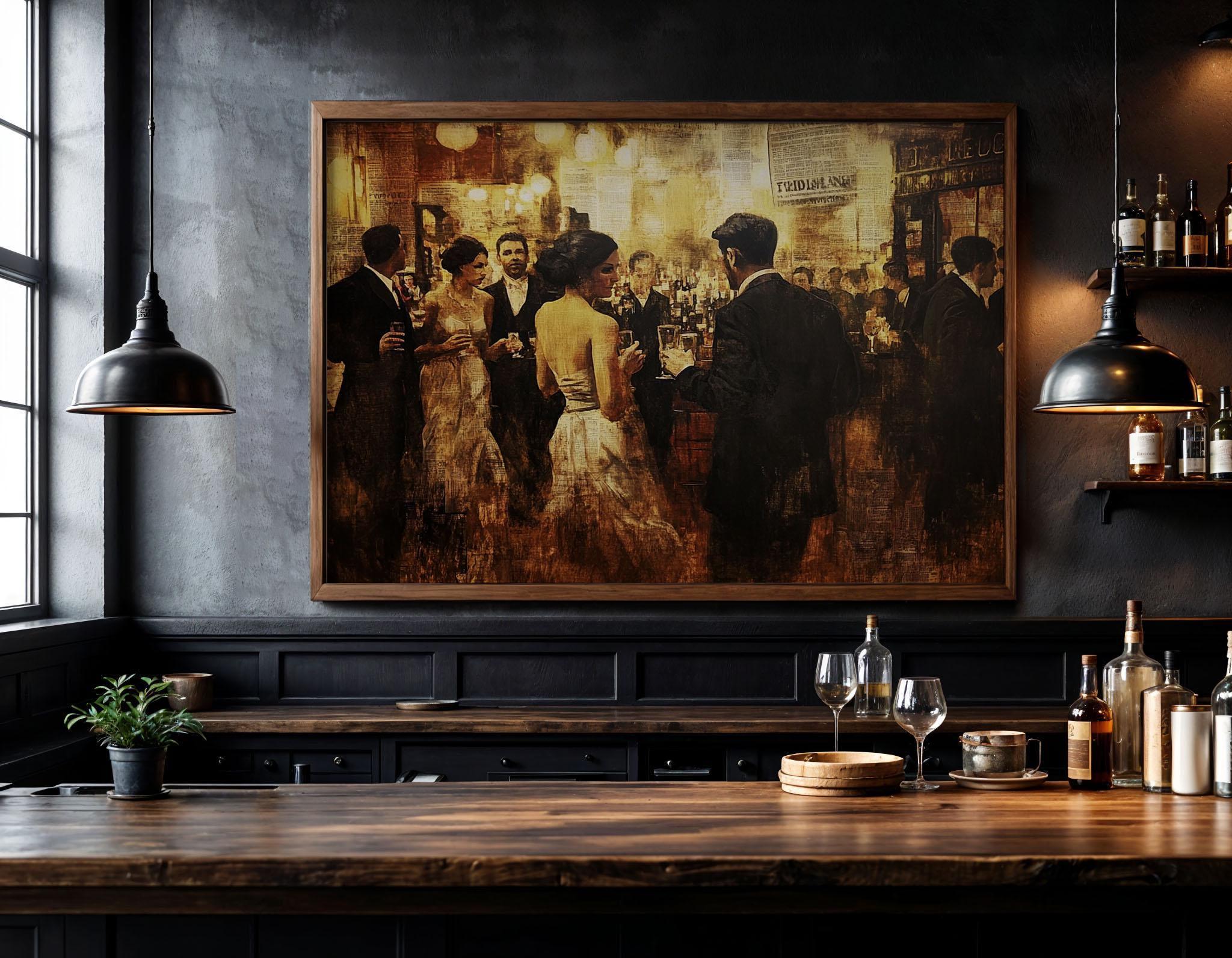 1920s Speakeasy Wall Art: Vintage Bourbon Room Decor - Etsy