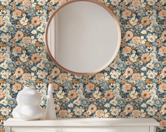 Bold Floral Wallpaper - Bright Fun Botanical Accent Wall Mural