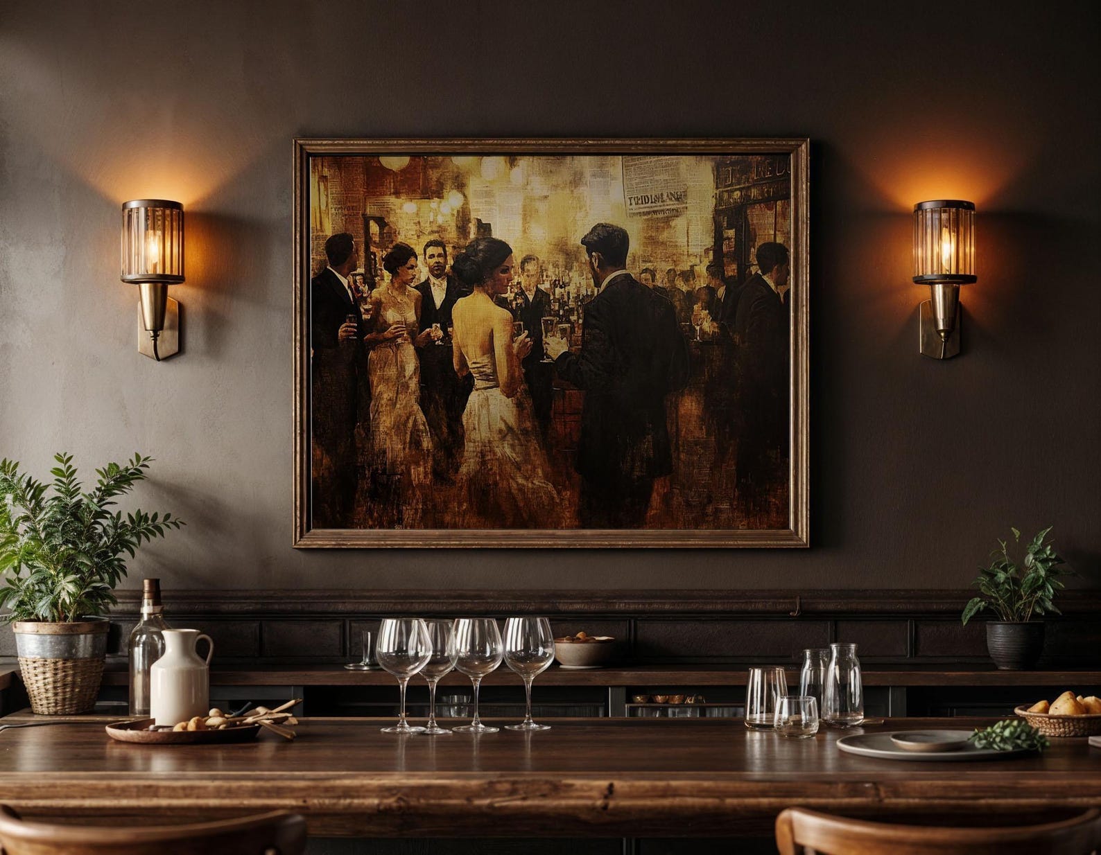 1920s Speakeasy Wall Art: Vintage Bourbon Room Decor - Etsy
