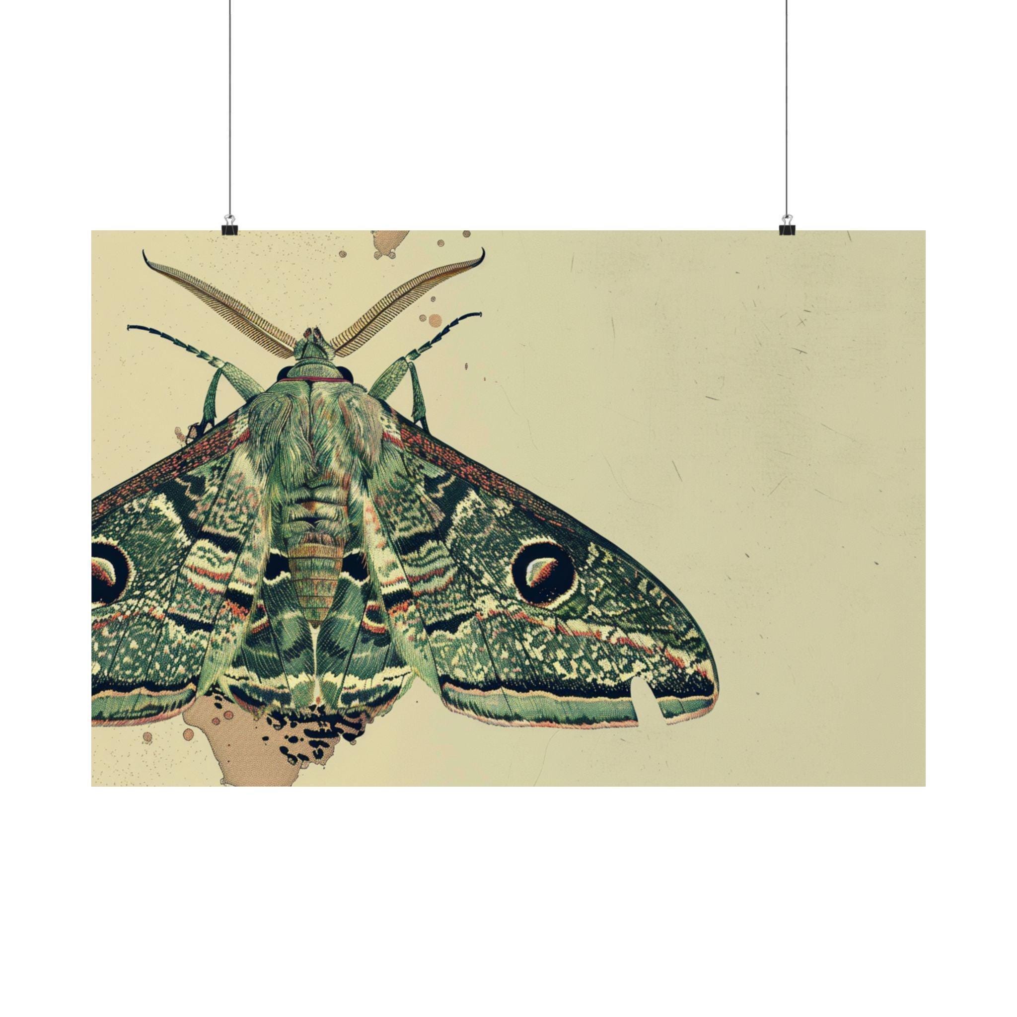 Luna Moth Wall Art: Whimsical Cottagecore Style - Framed or Unframed - Etsy