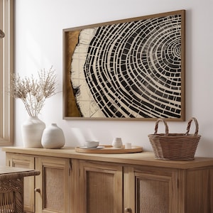 Tree Ring Wall Art: Rustic Home Decor (Multiple Sizes & Frames)