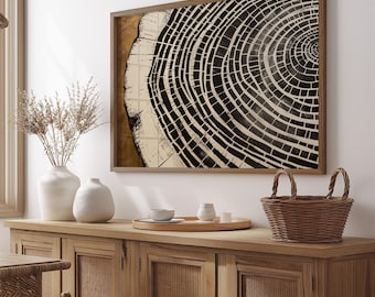 Tree Ring Wall Art: Rustic Home Decor (Multiple Sizes & Frames)