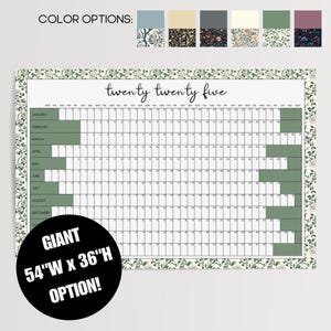 Academic Wall Calendar 2025-2026 - Large School Year Planner - Giant Horizontal Calendar Poster - 36x54 Classroom Wall Organizer