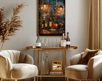 Prohibition Speakeasy Wall Art | Mancave Poster | Framed Bourbon Artwork | Moody Aesthetic | Masculine Decor | Bar Art | Bachelor Gift