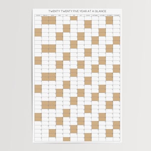 2026 Yearly Wall Calendar - Minimalist Large Calendar Poster - Giant Vertical Layout - Year View Wall Planner for Home Office