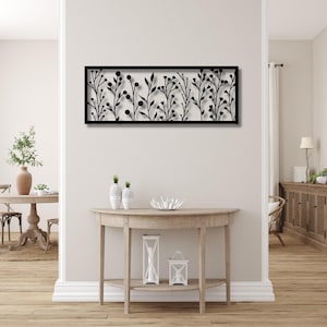 Boho Floral Metal Wall Art - Colorful Steel Home Decor