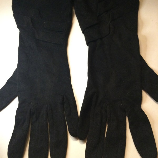 Vintage vintage size 6 ladies dress black evening gloves vintage fashion