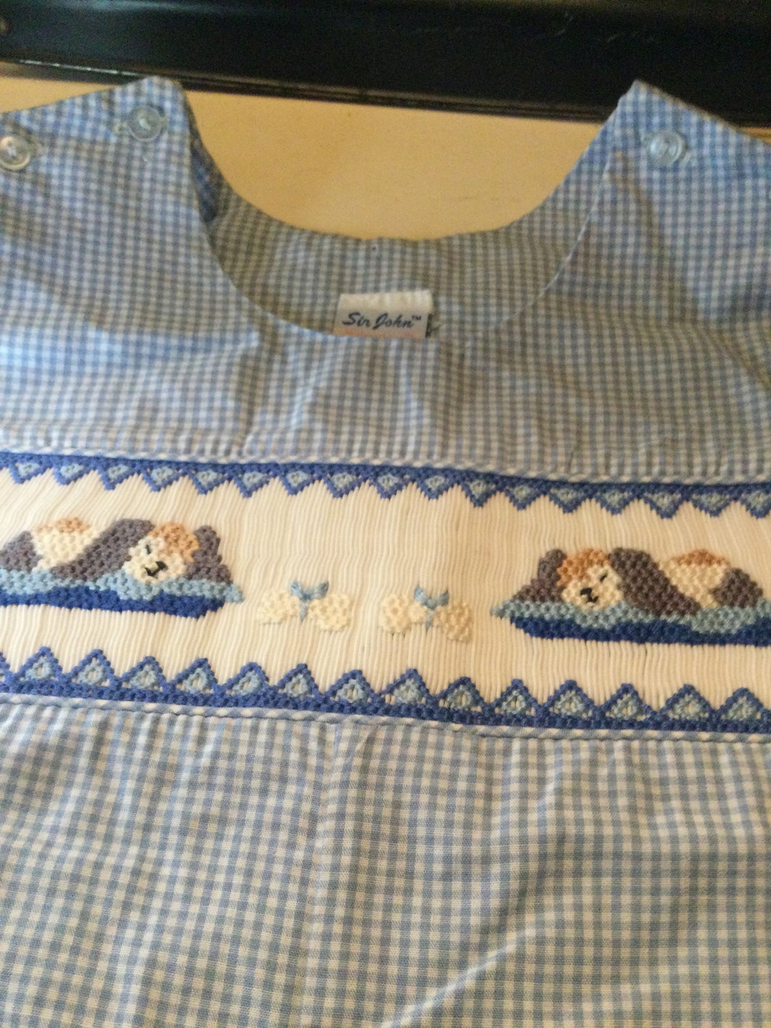 12 Months Baby Boy Smocked Romper One Piece Outfit Sleeping Etsy