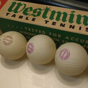 Vintage Box Westminster table tennis balls ping pong