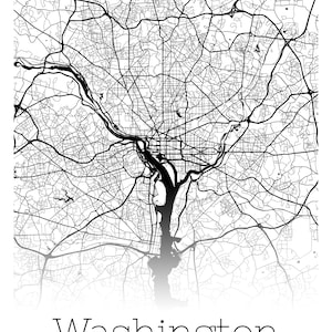 Stadsplan van Washington DC