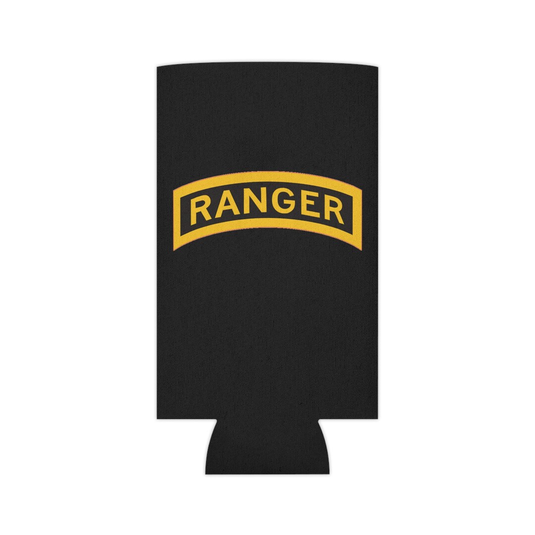 Army Ranger Tab Can Cooler Black Etsy