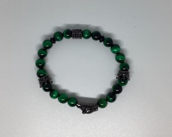 Green Tigers eye bracelet