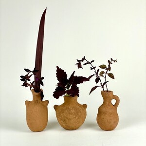 Set of 3 Miniature Antique Primitive Pottery Jugs & Pitchers - 1 of 4
