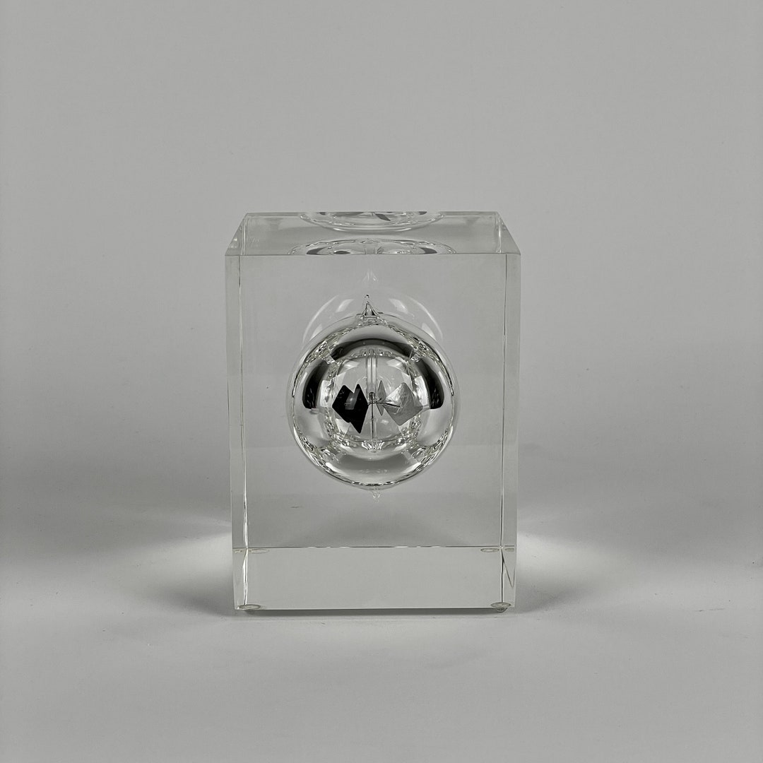 1970's Floating Glass Radiometer Bulb in Lucite Sculpture Etsy