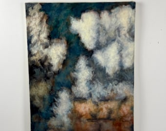 Clark Murray Oil on Canvas Abstract Sky Scene Painting, 2 of 5