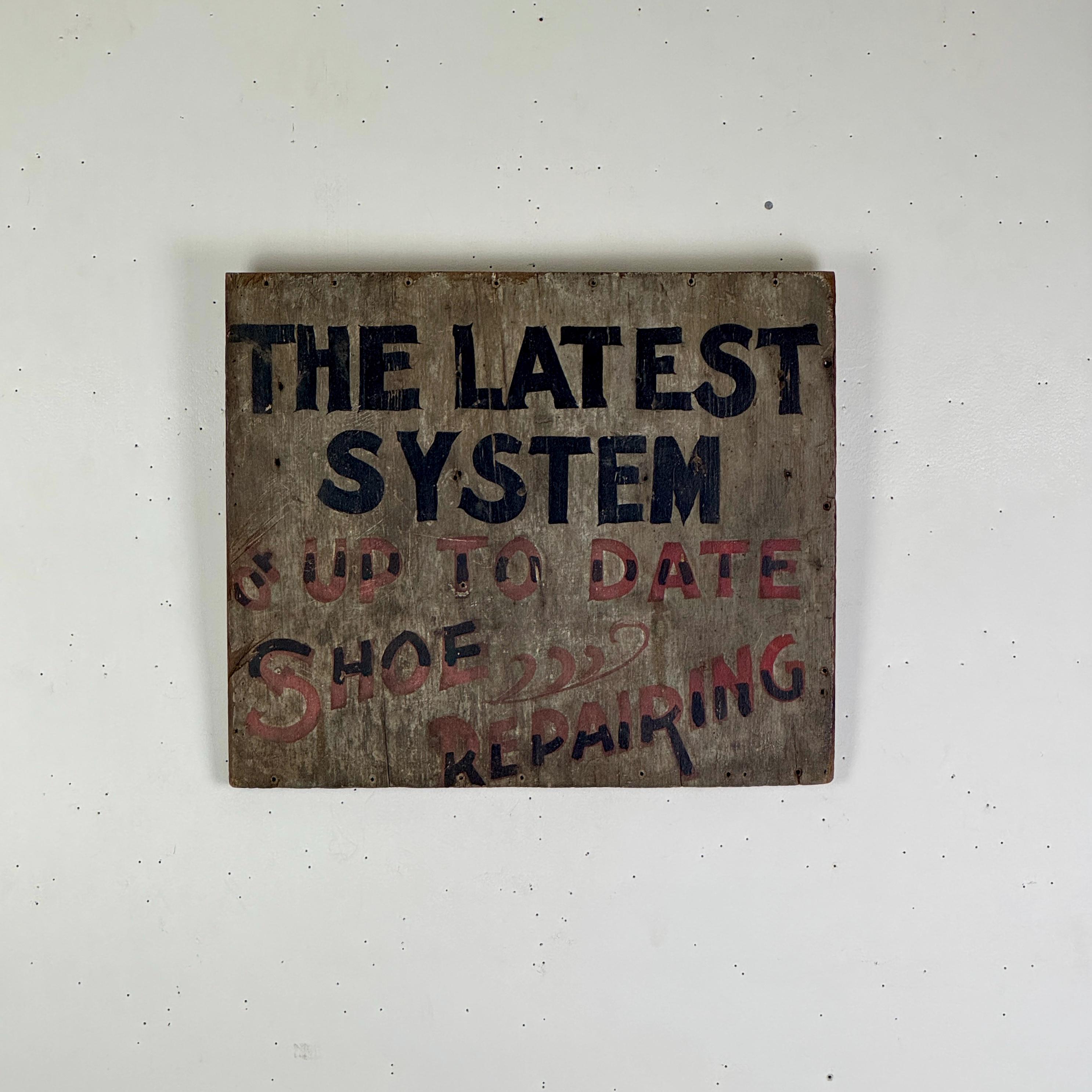 Antique Shoe Repair Sign - Etsy